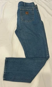Carhartt Mens Jeans B18-DST Traditional Fit Straight Leg Denim Blue Size 38X32 - Picture 1 of 10