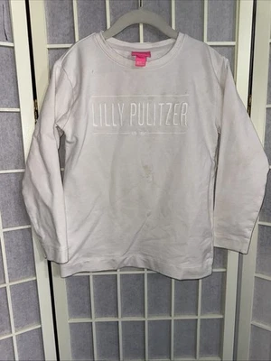 Sudadera Lilly Pulitzer Niñas Preppy Diseñador Play Minimalista Crema Mediana 6/7 Foto 1 de 4