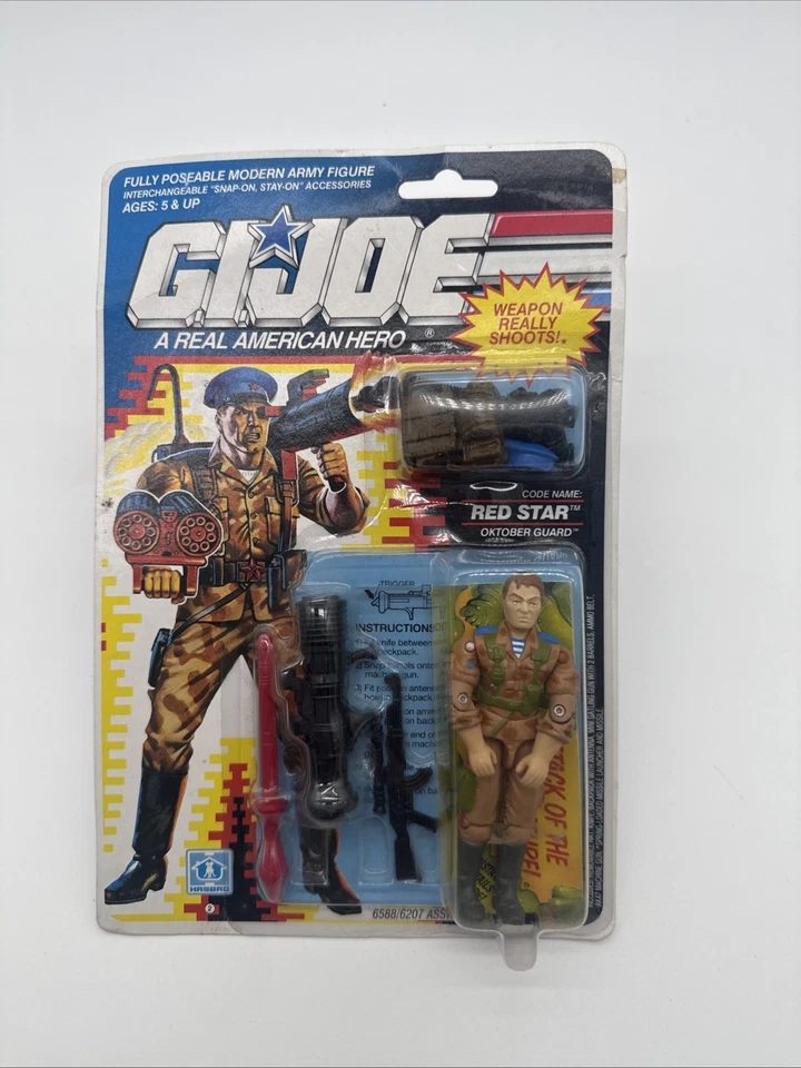 Tarjeta GI JOE 1991 Estrella Roja Octubre Guardia 3.75" URSS Hasbro Blue Joe AK47 SIN USAR, EN CAJA Foto 1 de 2