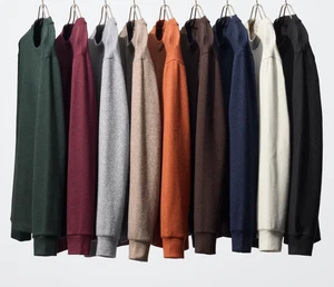 UNIQLO UNISEX weiches Strickfleece T-Shirt weich glatt strickähnliche Struktur NEU - Bild 1 von 20