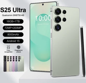 Smartphone S25 Ultra 5G 7,3 pouces débloqué Android 14 téléphones portables double SIM 16 Go + 1 To - Photo 1 sur 5