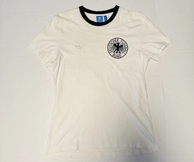 🔥 Camiseta Adidas Alemania DFB Retro Hombre Talla Grande Blanca Y Negra Foto 1 de 4