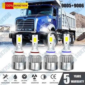 9006 9005 LED headlight bulb Hi/Lo Beam for 1998-2015 MACK Vision CX CXN Truck - Picture 1 of 11