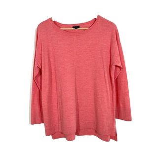 Talbots Pure Merino Wool Sweater Size 1x Pink Crewneck Long Sleeve Knit Preppy - Picture 1 of 6