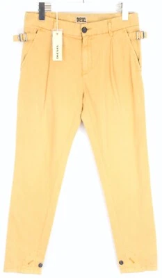 Pantalón DIESEL Para Hombre W26 Cremallera Mosca Logo Cincha Lados Desteñido Plisado Botón Puños Foto 1 de 4