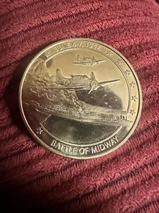 Moneta Commemorativa Battaglia delle Midway 80° Anniversario 39mm - Foto 1 di 2