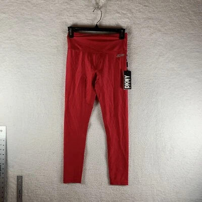 DKNY Sport Leggings Women's XS Red 7/8 Length Stretch High Waist Pull-On 7818 - Image 1 of 4