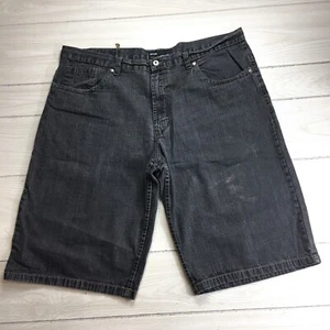 Vintage Y2K QRUEL Baggy Hip Hop Skater Grunge Jeans Shorts Men 44/15 - Picture 1 of 8