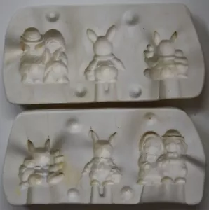 Vintage CERAMICHROME Rabbits Easter C-1879 1988 Cookie clay slip casting molds - Picture 1 of 7
