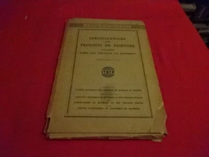 ANONYME - Spécifications des produits de peinture utilisés dans les travaux... - Picture 1 of 12