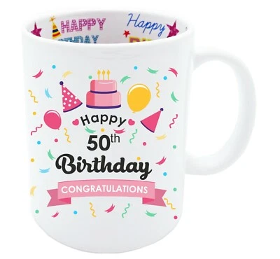 MAINLY MUGS 50th Birthday Gift Coffee Mug Present Idea For Her Woman Novelty Funny Keepsake