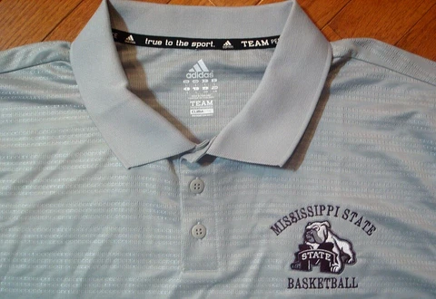 MISSISSIPPI STATE "Bulldogs" Basketball NCAA Embroidered Golf Shirt - Adidas Cover