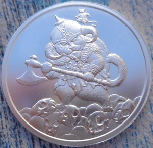1 oz. VIKING - Cat Themed Series BU rounds .999 fine silver - Picture 1 of 4