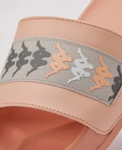 KAPPA 222 BANDA ADAM 18 SLIDES.Peach-GreyLT-Grey Frost Mens US Size 13 - Picture 1 of 5