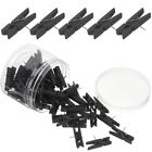 50pcs Wooden Decorative Clips for Notice Board and Clothes - Black