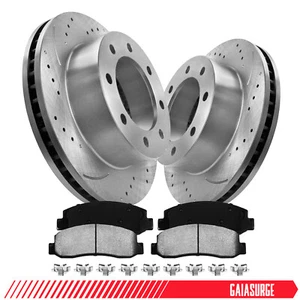 4WD Front Disc Brake Rotors + Brakes Pads for Ford F-250 F-350 Super Duty 8Lug - Picture 1 of 12