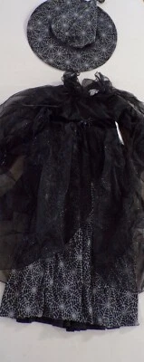 Disfraz de bruja Pottery Barn para niños que brilla en la oscuridad tela de araña negra 4-6 años LEER 256 Foto 1 de 4
