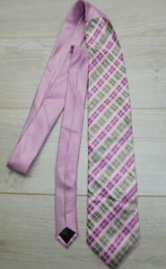 EJ Samuel Tie Mens 60" Pink Plaid Microfiber Dress Business Professional Classic
