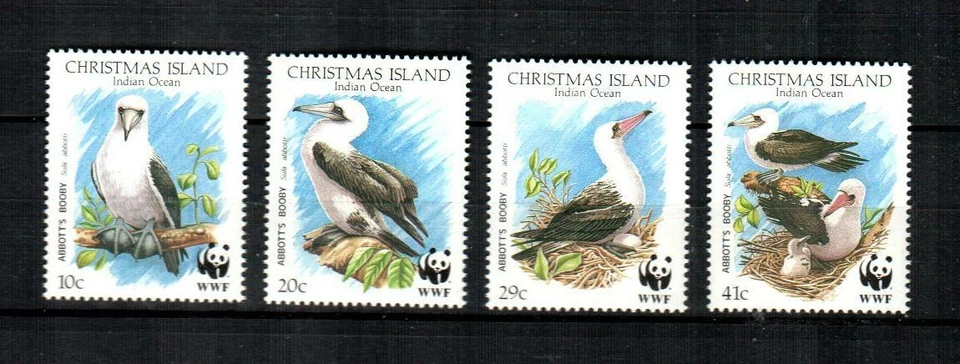 ISLA DE NAVIDAD Scott's 270-73 (4v) Abbott's Boobies, WWF F/VF MNH (1990)  Foto 1 de 1