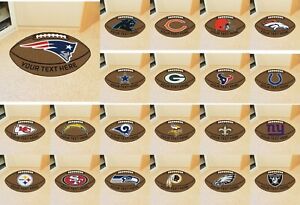 NFL Team Personalized Football Mat 20.5"x32.5" Your Text Here Steelers Patriots