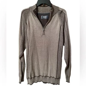 Suéter BKE Para Hombre Talla XL Cuarto Cremallera Acanalado Marrón Manga Larga Nuevo con Etiquetas - Imagen 1 de 6