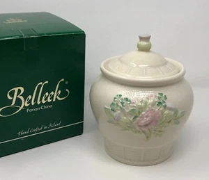 Belleek Rosendistel 7" Keks-/Keksdose SIGNIERT mit BOX 7. Mark 1989 - Bild 1 von 3