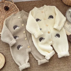 2025 Spring New Baby Clothes Animal Embroidery Girls Rompers Single Breast Boys - Picture 1 of 10
