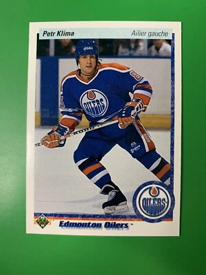 1990-91 Upper Deck French Petr Klima Edmonton Oilers #282  - Image 1 of 2