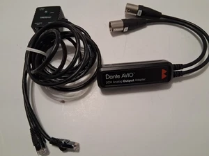 Audinate Dante AVIO 2 Channel XLR Analog Output Adapter ADP-DAO-AU-0X2 & PoE Inj - Picture 1 of 19