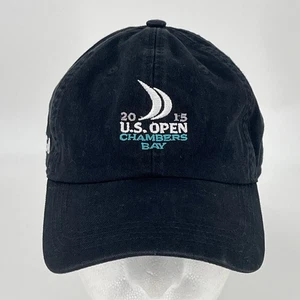 Cappello da golf US Open 2015 Chambers Bay - Ahead Extreme Fit StrapBack berretto nero usato in ottime condizioni - Foto 1 di 12