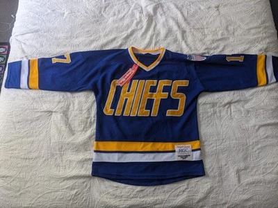 Slapshot - Suéter de Hockey Steve Hanson Chiefs - Tocado Clásico - Nuevo con Etiquetas Talla S Foto 1 de 4