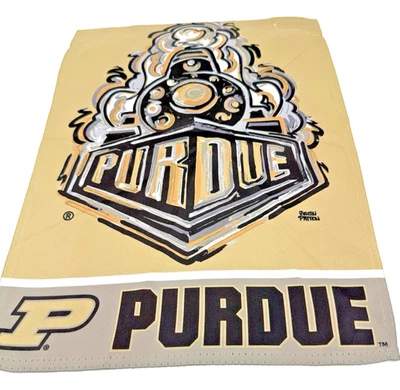 Purdue Boilermakers Suede Garden Flag Two Sided 12.5 X 18 Justin Patten NCAA - Image 1 of 3