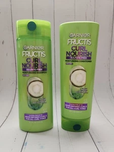 (Set of 2) Garnier Fructis Curl Nourish Moisturizing Shampoo & Conditioner - Picture 1 of 2