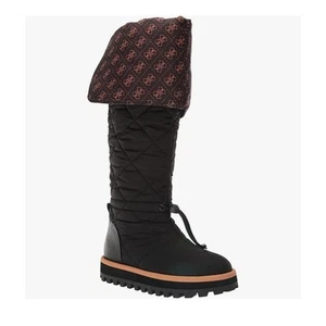 GUESS Mujer Ladiva OTK Botas Plegables Negras Acolchadas EE. UU. 8 NUEVAS SIN CAJA - Imagen 1 de 6