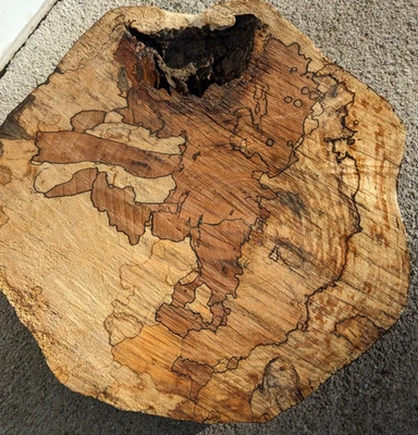 Madeira de bordo de açúcar rachado 12" redonda projeto de artesanato para carpintaria hobby decoração de madeira - Imagem 1 de 4