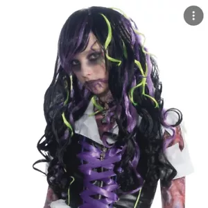 Zombie Rocker Wig Kids Girls Halloween Costume Fancy Dress - Picture 1 of 1