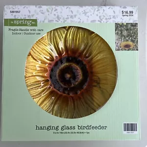 Hobby Lobby Hanging Sunflower Bird Bath Outdoor Bird Feeder Bowl. New 9x9 - Picture 1 of 3