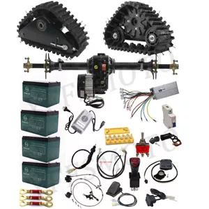 Front Rear Axle Kit 1000W Differential Motor Wheel Track Pedal for Mower Quad US - Picture 1 of 161