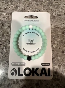 BRAZALETE LOKAI AUTÉNTICO NUEVO CON ETIQUETAS Humane Society Teal Animal Rescue Mediano - Imagen 1 de 2