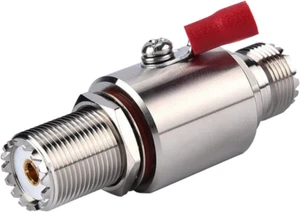 UHF Lightning Arrestor PL-259 Protezione da sovratensioni da fulmini Presa PL259 (UHF Femmina - Foto 1 di 12