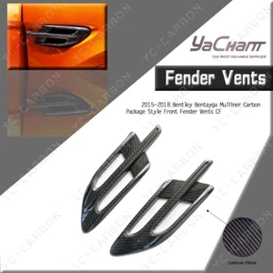CARBON Pac*kage Style Front Fender Vents For 15-18 Bentley Bentayga Mulliner - Picture 1 of 16