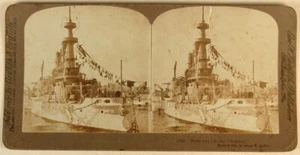 WASH DAY ON THE INDIANA SHIP GRIFFITH STEREOVIEW 1904 - Picture 1 of 2