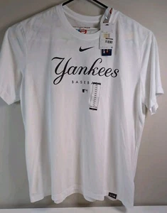 Nike White Authentic Collection New York Yankees Tri Blend Shirt XXL New - Picture 1 of 6