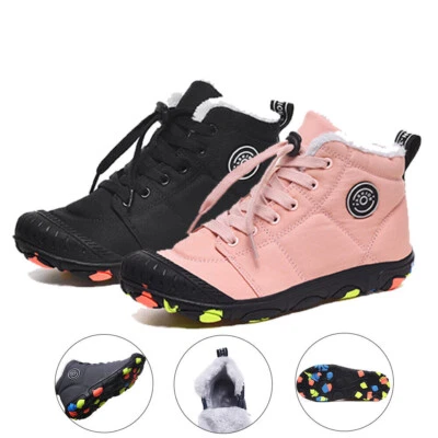 JACKSHIBO Kids Ankle Boots Boys Girls Winter Warm Snow Boots Comfy Warm Shoes - Image 1 of 4