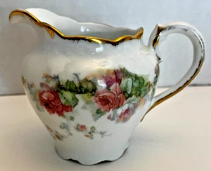 Milchkännchen floral Goldrand Bavaria - Bild 1 von 6