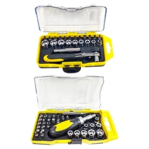 Multi Tools Screwdriver Set Ratchet Socket Wrench Combination Tool Box Hardware - Bild 1 von 10
