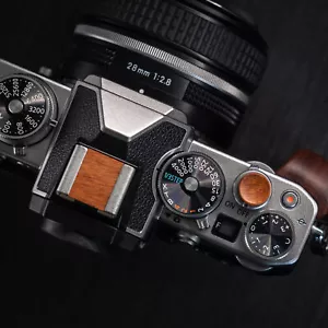 Copri scarpa calda per fotocamera in legno retrò con pulsante di scatto per Nikon zfc - Foto 1 di 24