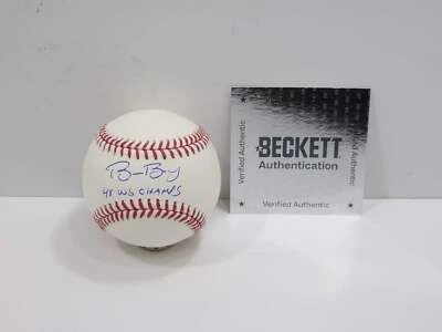 BÉISBOL BRUCE BOCHY TEXAS RANGERS RAWLINGS SERIE MUNDIAL 2023 con INSC BAS Foto 1 de 4