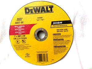 1- DeWALT DW8065 7"x.045"x7/8" Hochleistungs-Metalltrennscheibe - Bild 1 von 3