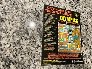 OLYMPICS THE FIRST 90 YEARS 1894-1984 VHS PROMO AD SLICK SALES SHEET 1986 RARE! - Picture 1 of 3